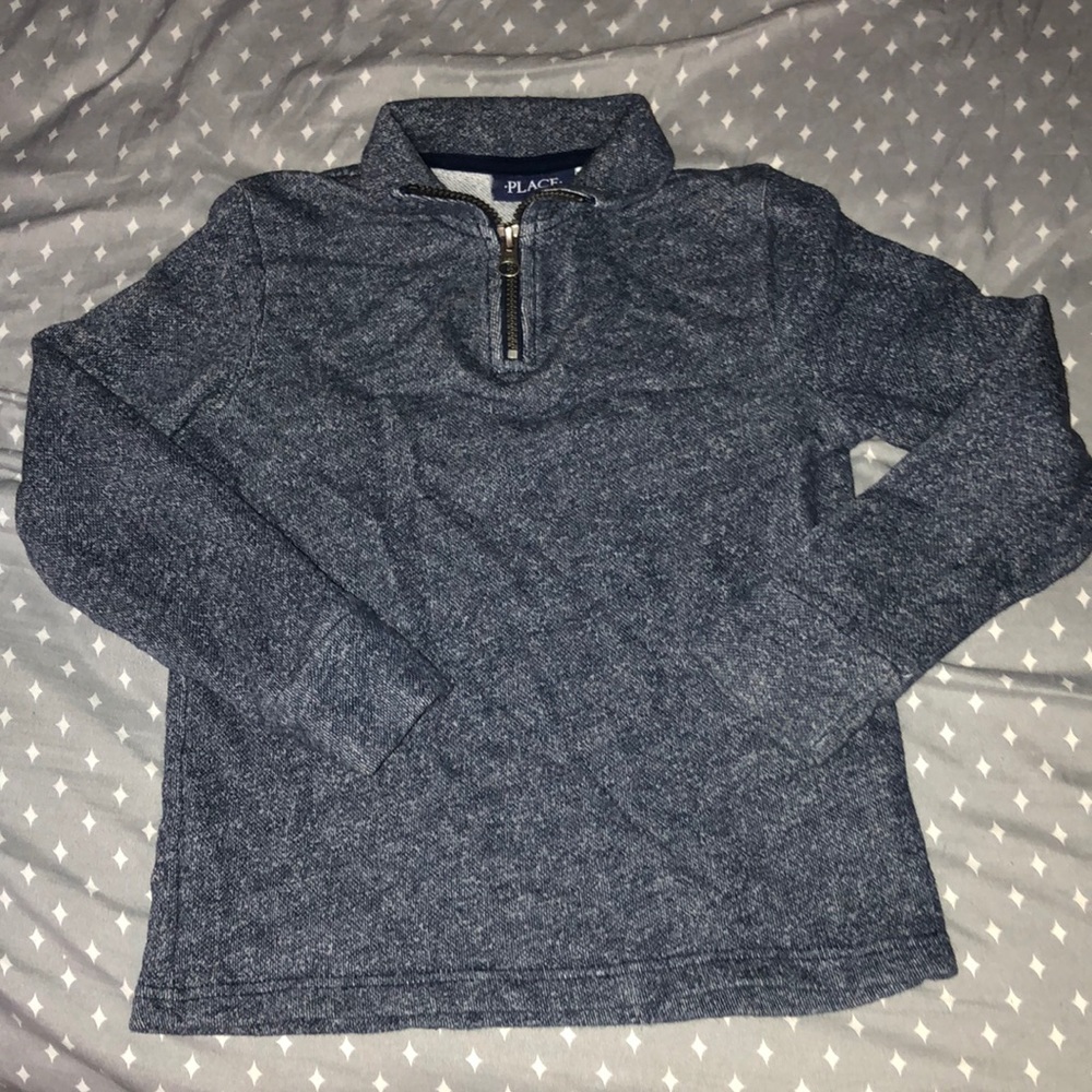 Boys zip up pull over sweater